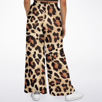 Classic Leopard Wide Leg Pants For Women | HD Print