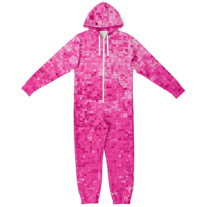 Rave Jumpsuit | Glittery Pink Disco Ball Onesie