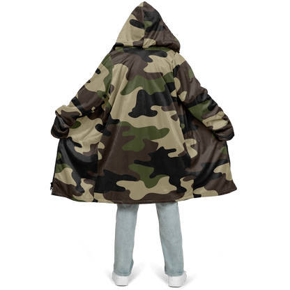 Classic Green Camo Cloak With a Zipper