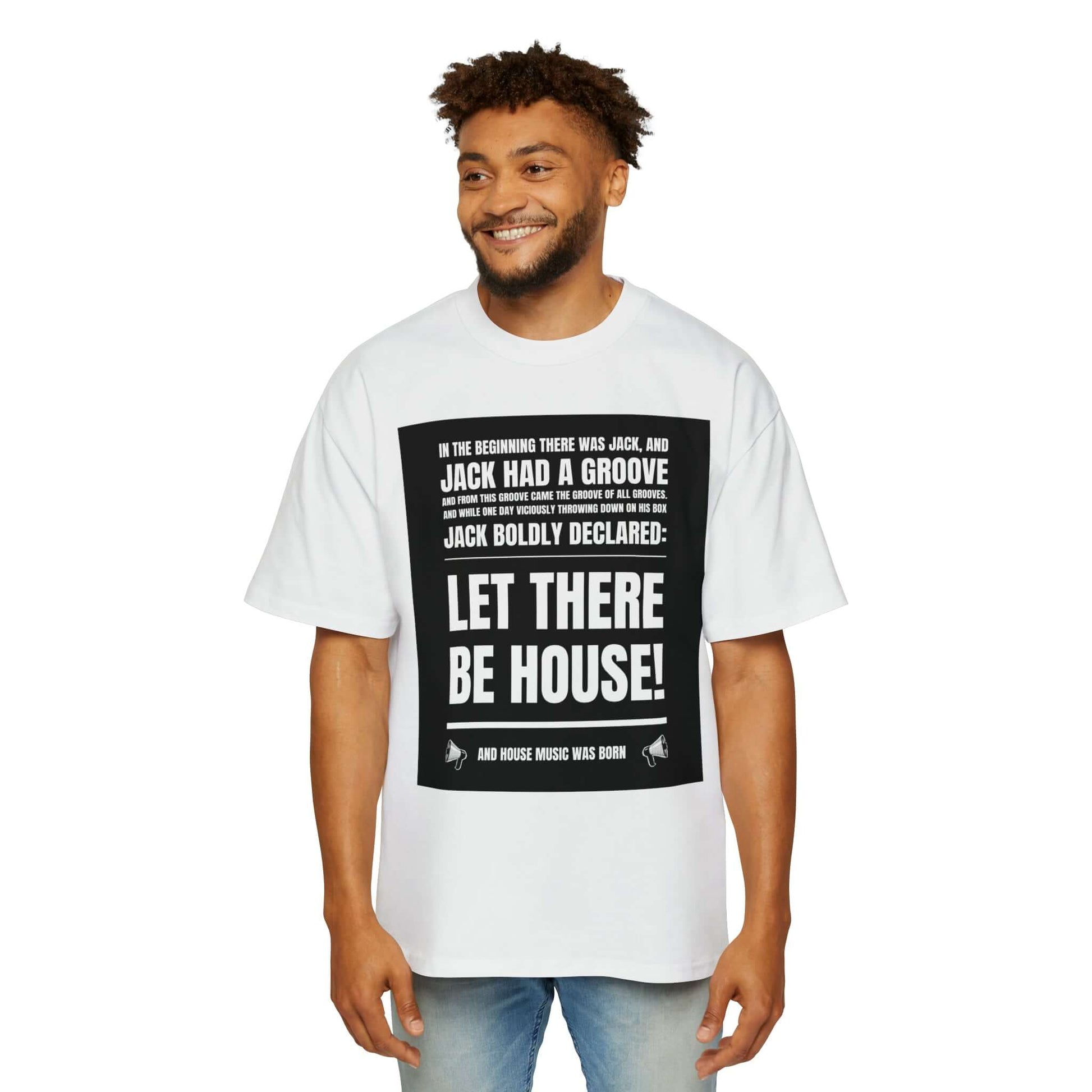 Oversized Tee | Let There Be House - Ribooa