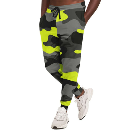 Camo Track Pants | Olive Black & Yellow