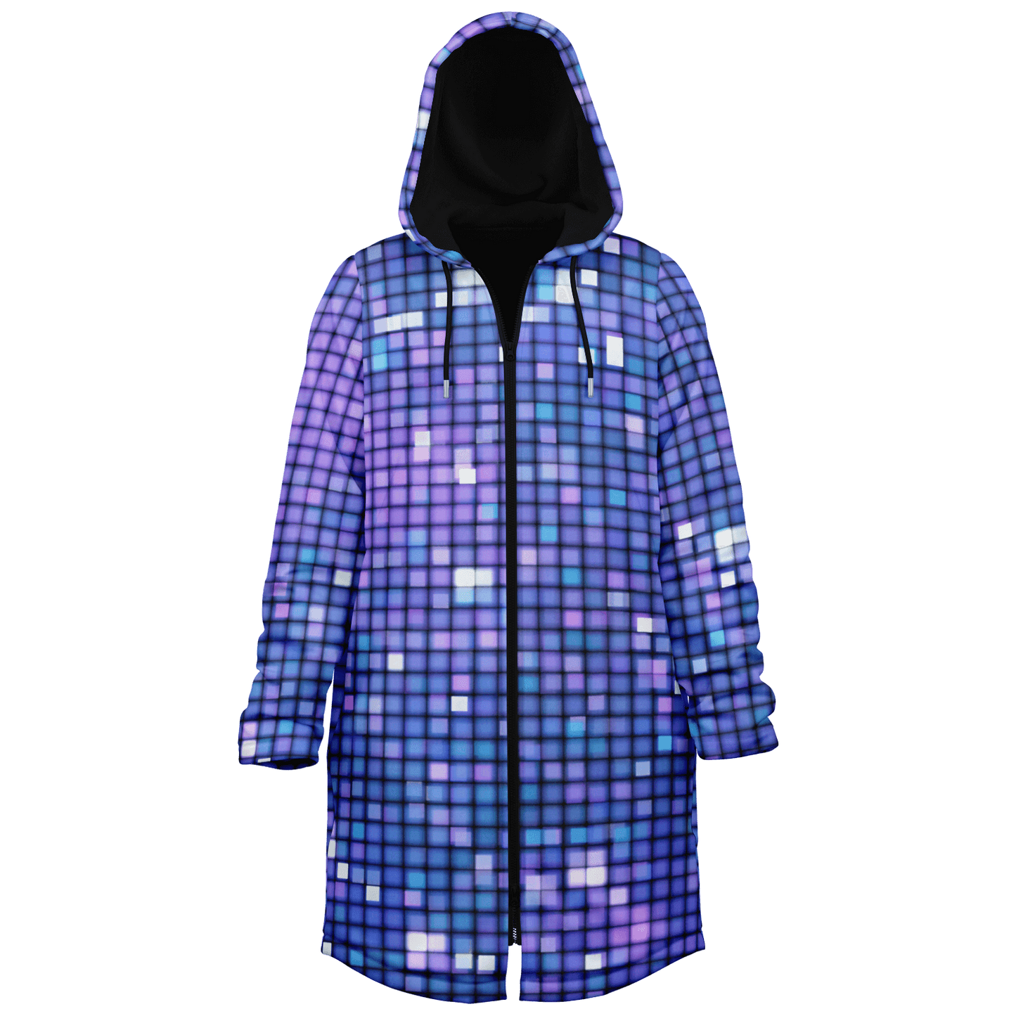 Glittering Blue Disco Ball Cloak With a in Zipper