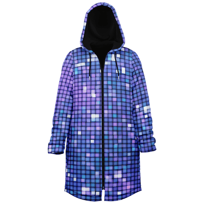 Glittering Blue Disco Ball Cloak With a in Zipper