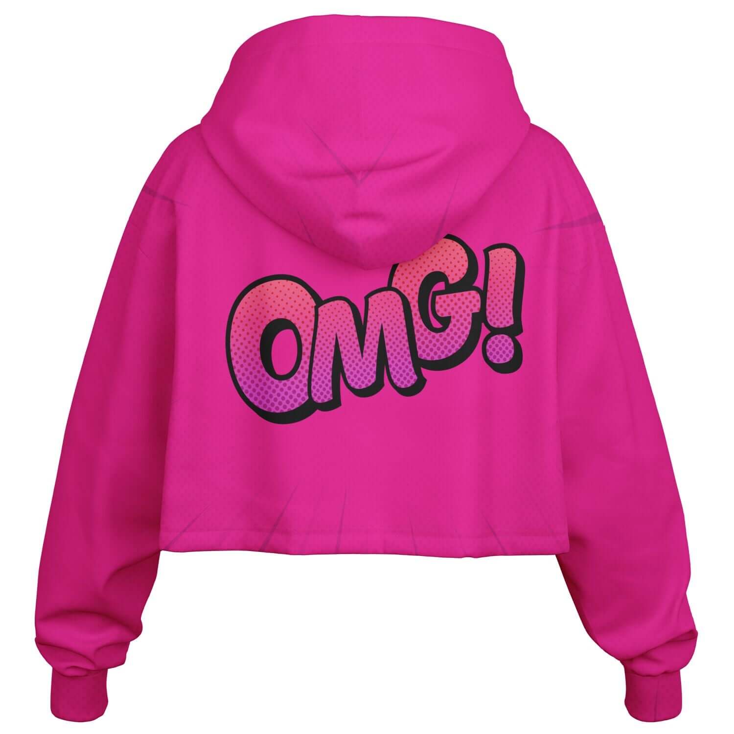 OMG! Hollywood Cerise Cropped Hoodie