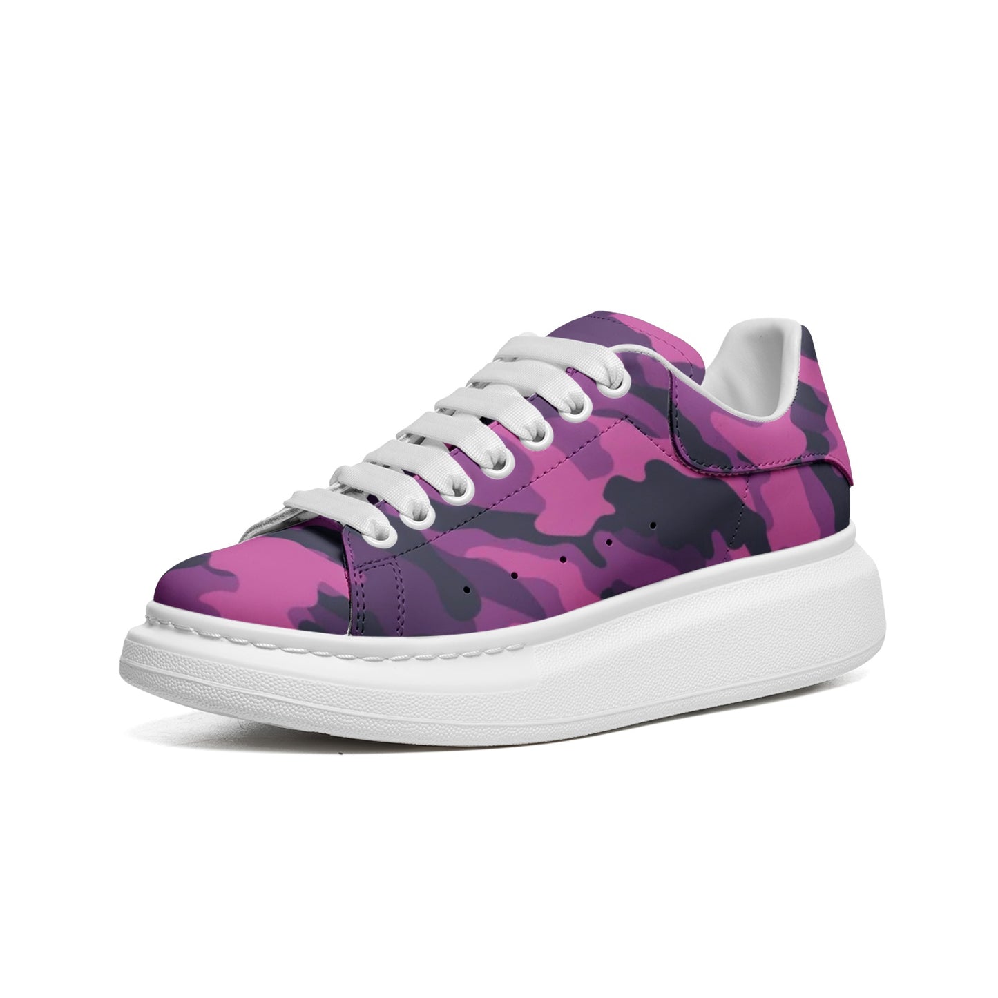 Oversized McQueen Sneakers | Mixed Pink, Blue & Magenta Camo