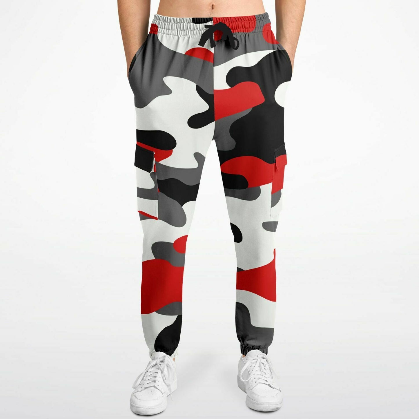 Milano Red Black & White Camouflage Cargo Sweatpants