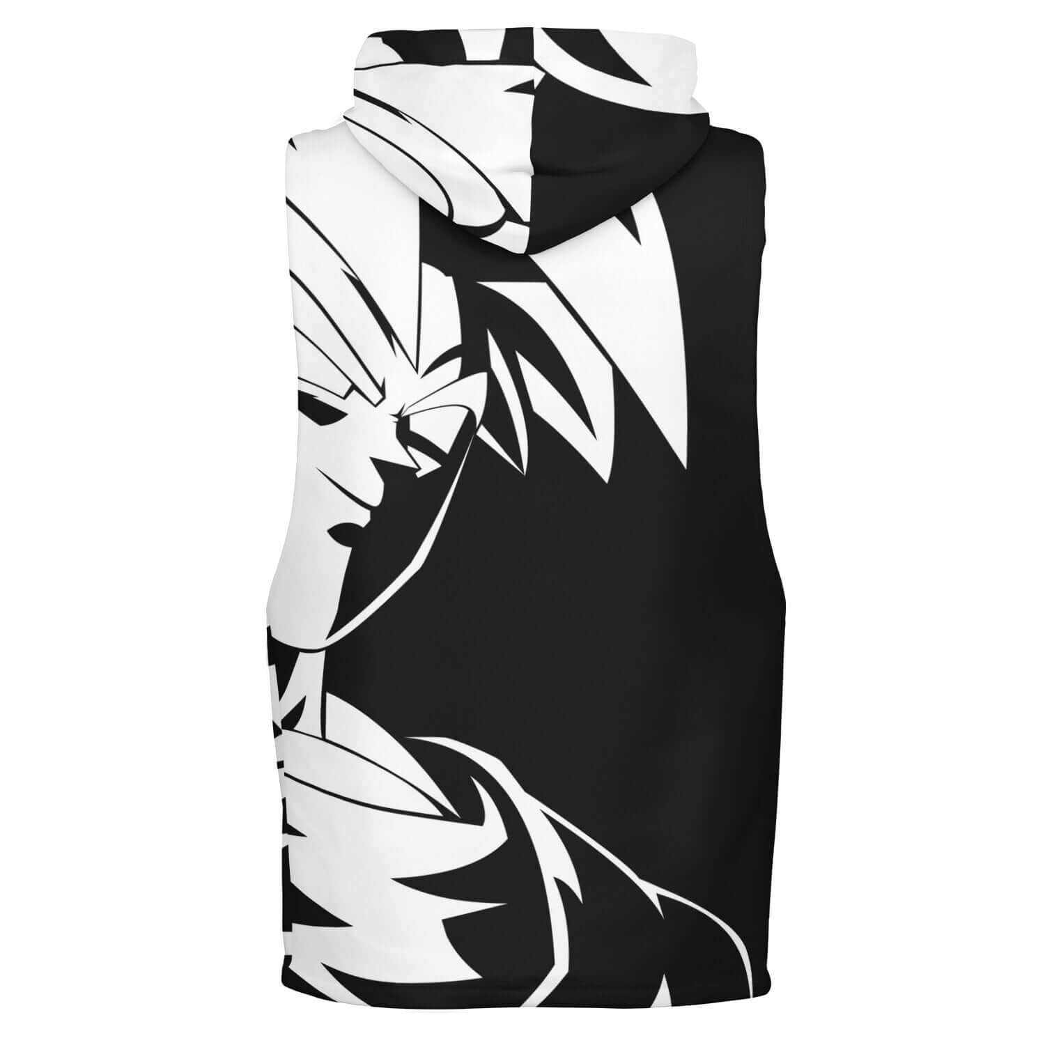 Dragon Ball Sleeveless Hoodie | Black & White Anime