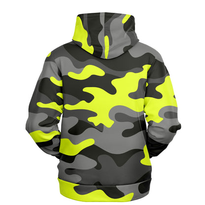 Olive Black & Yellow Camouflage Hoodie | Unisex