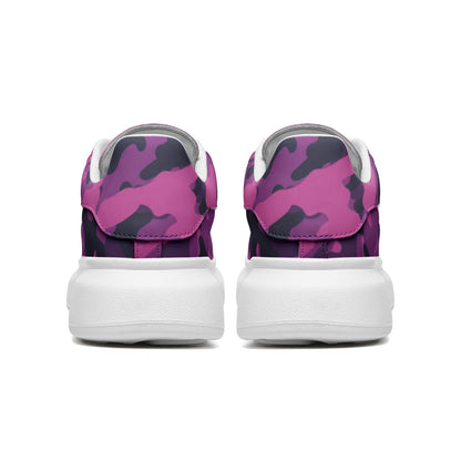 Oversized McQueen Sneakers | Mixed Pink, Blue & Magenta Camo