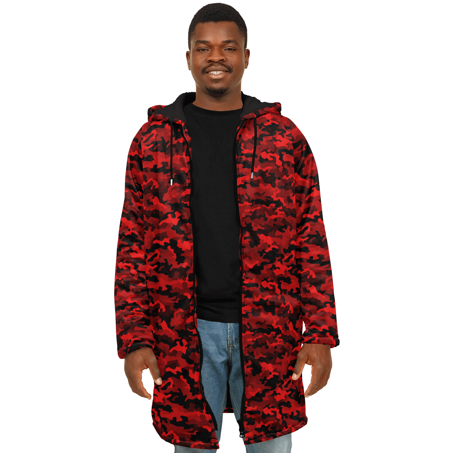 Army Red Camo Cloak With a Zipper | Ribooa