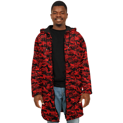 Army Red Camo Cloak With a Zipper | Ribooa