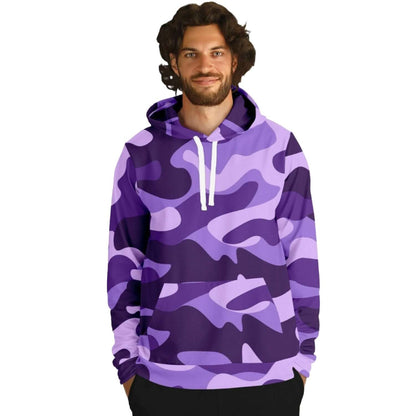 Purple Grape & Mauve Camouflage Hoodie | Unisex