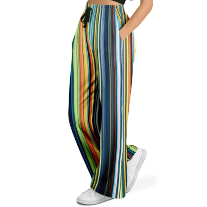 Women's Wide Leg Pants | Colored Thin Lines