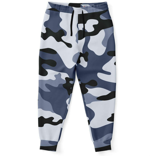 Camo Track Pants | Light Blue & Black