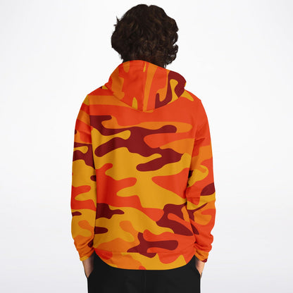 California Orange & Red Berry Camouflage Hoodie | Unisex