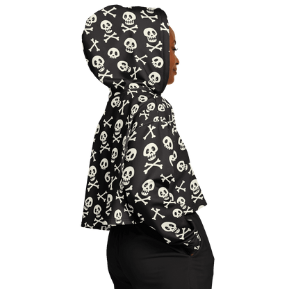 Skulls & Bones Croptop Hoodie For Women