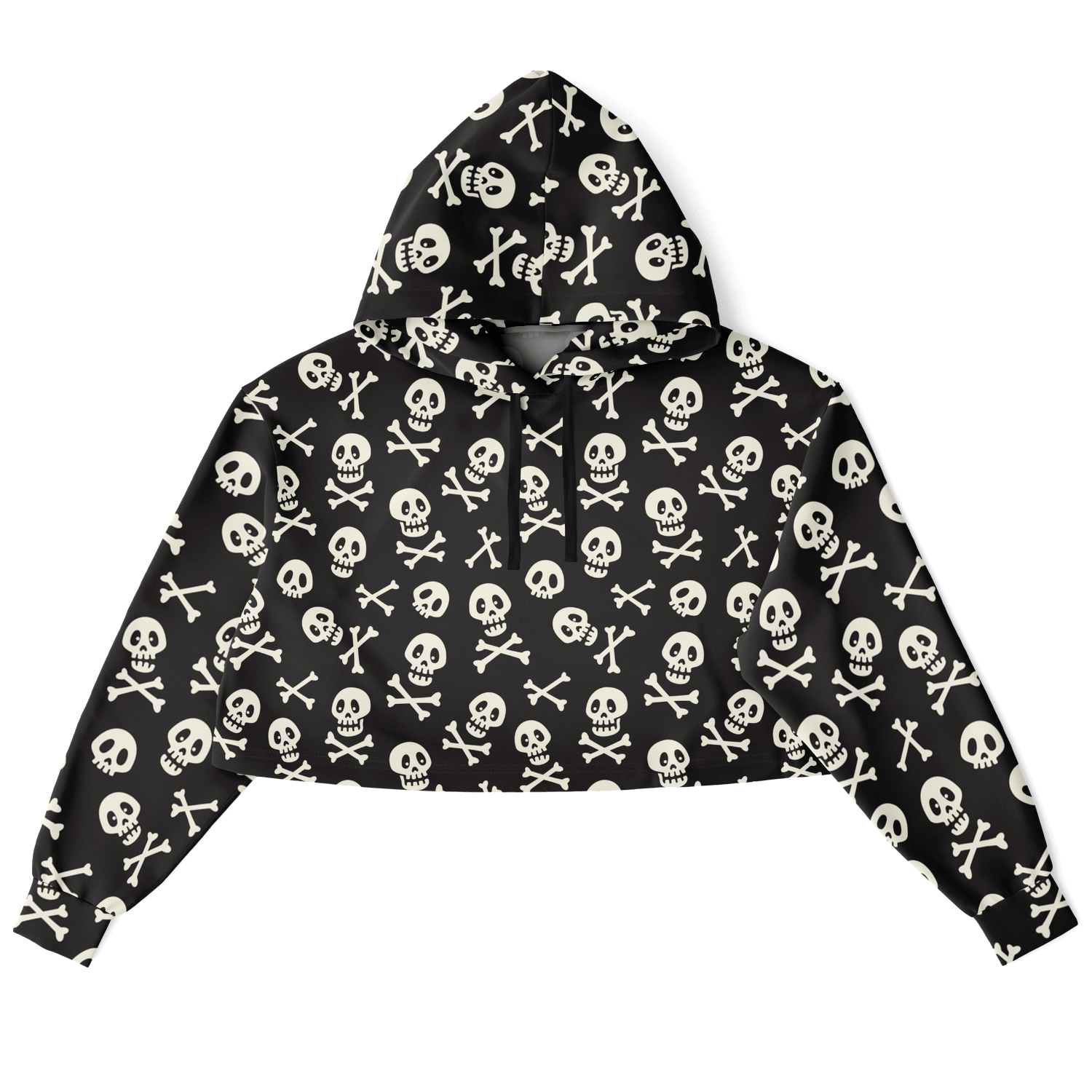 Skulls & Bones Croptop Hoodie For Women