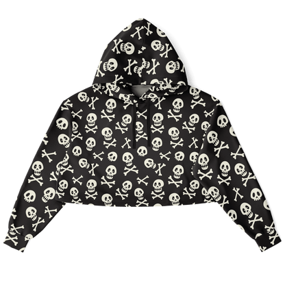 Skulls & Bones Croptop Hoodie For Women