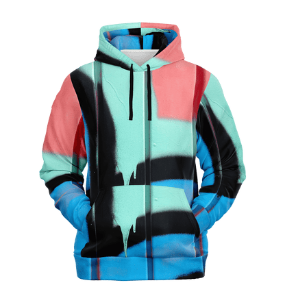 Streetwear Hoodie | Blue, Pink & Mint Green Graffiti Art