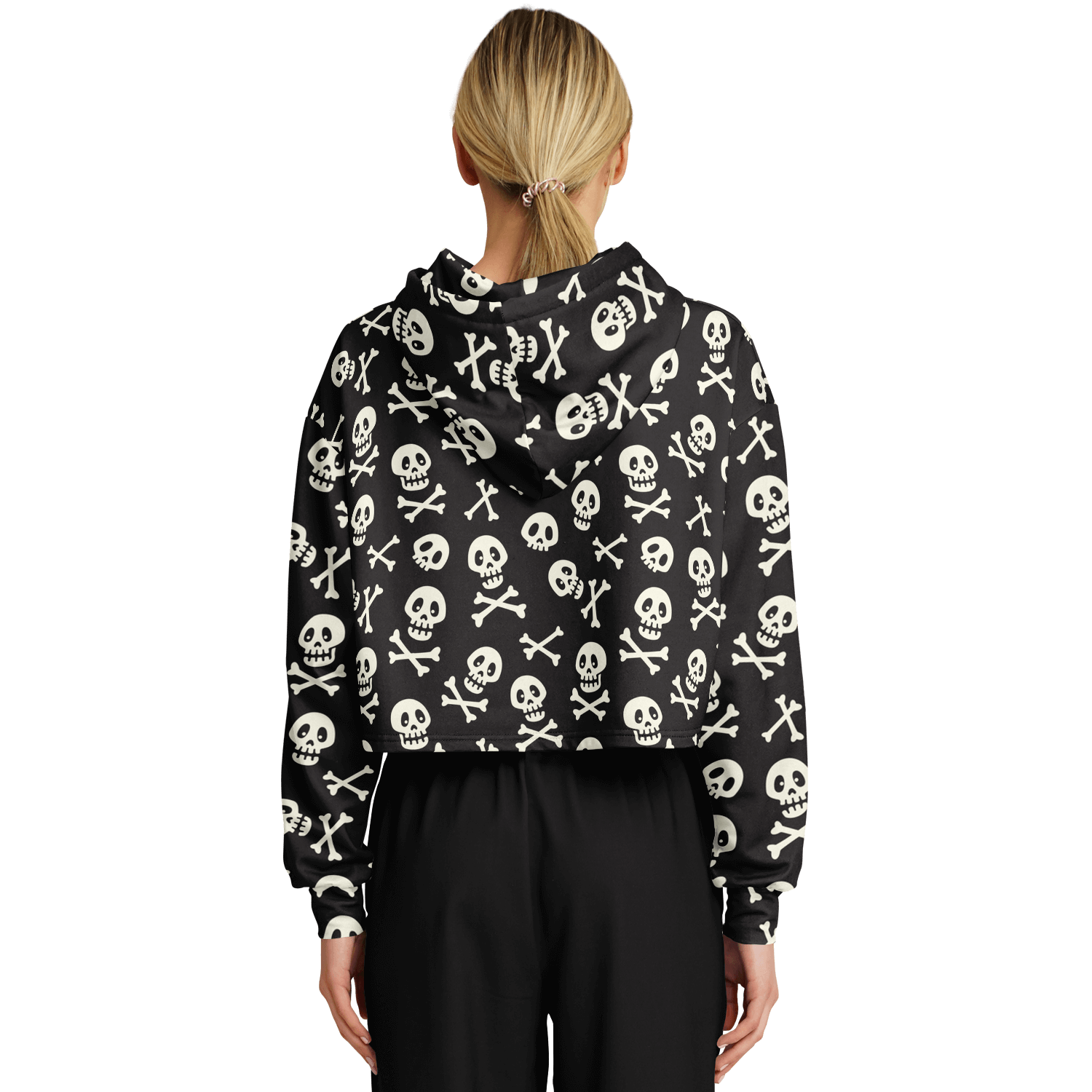 Skulls & Bones Croptop Hoodie For Women