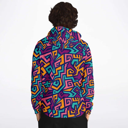 Maze Pattern Hoodie | Colorful Street Art Style