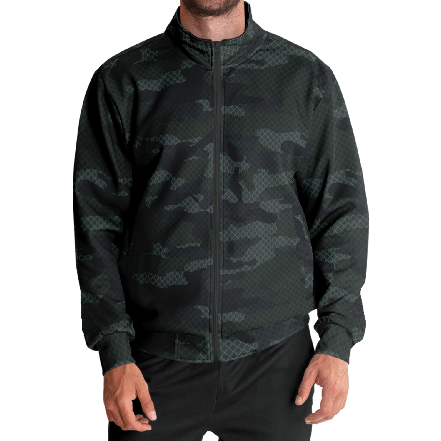 Camo Jacket | Military Dark Green & Black | Unisex