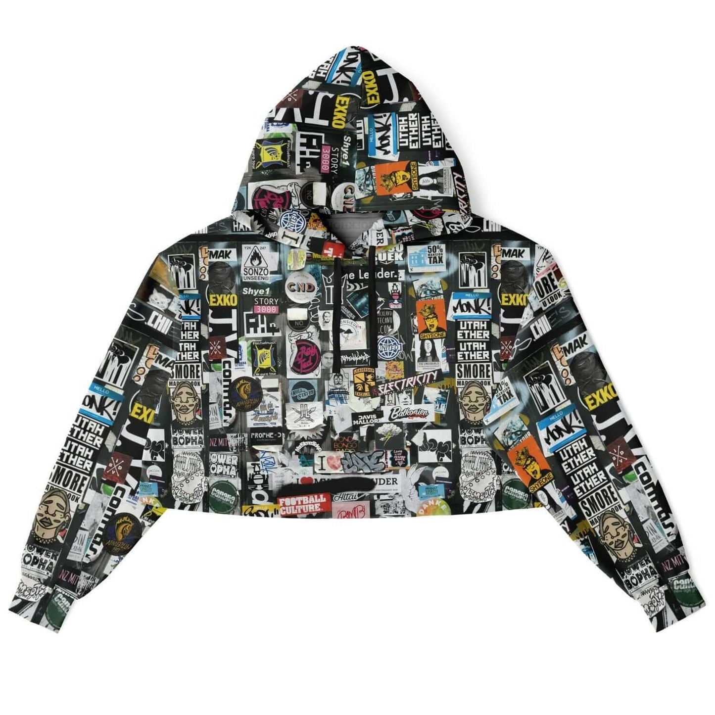 Amsterdam Street Art Cropped Hoodie