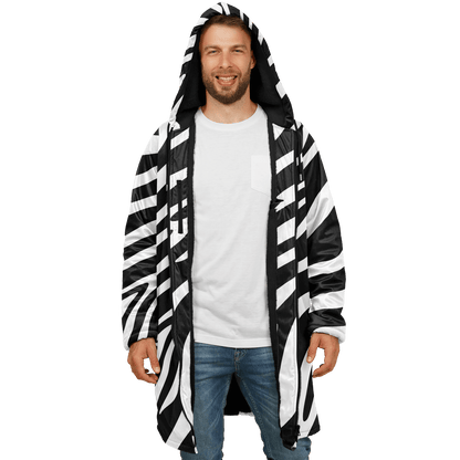 Zebra Zipper Cloak | Unisex HD Black & White