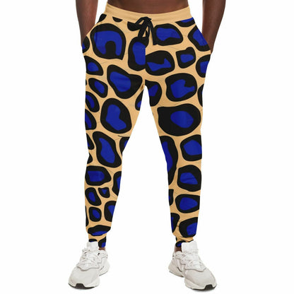 Pantalones de leopardo negros, azules y amarillos | Unisexo