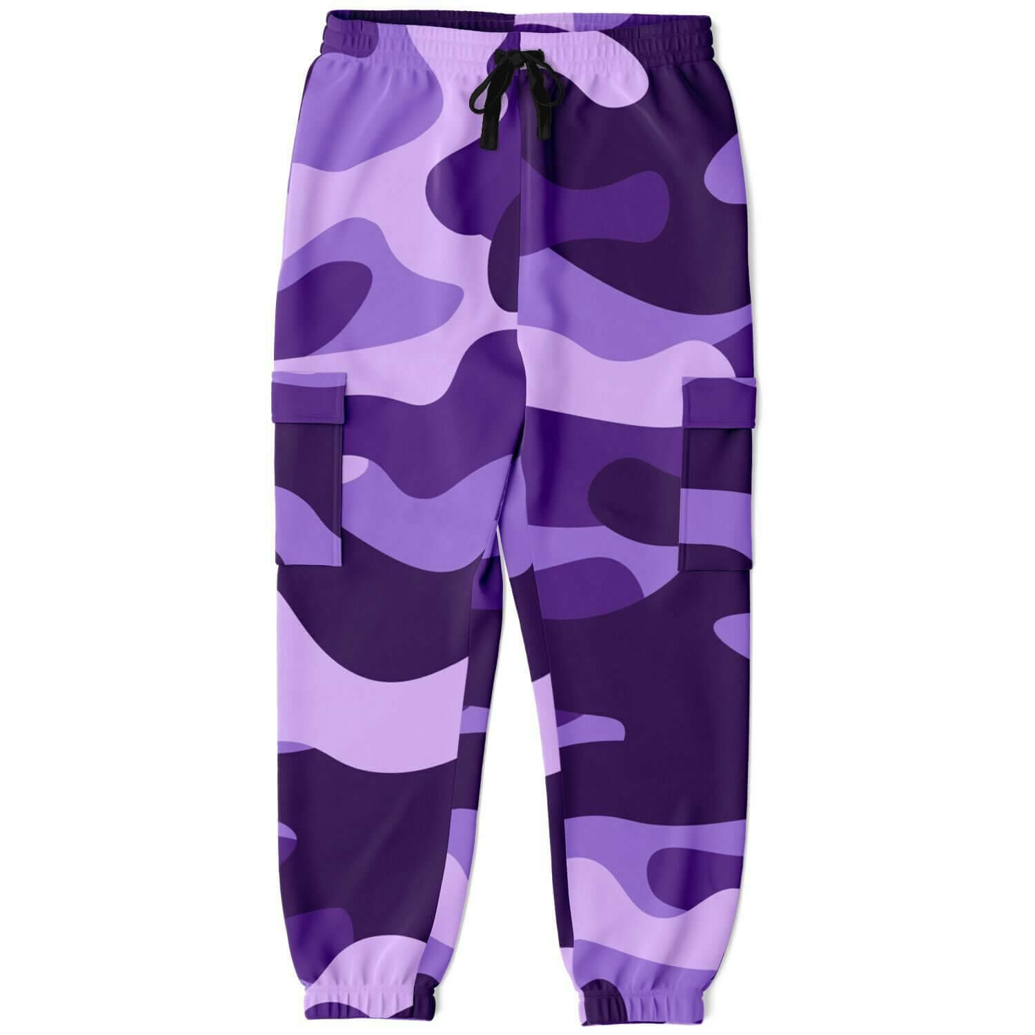 Purple Grape & Mauve Camouflage Cargo Sweatpants