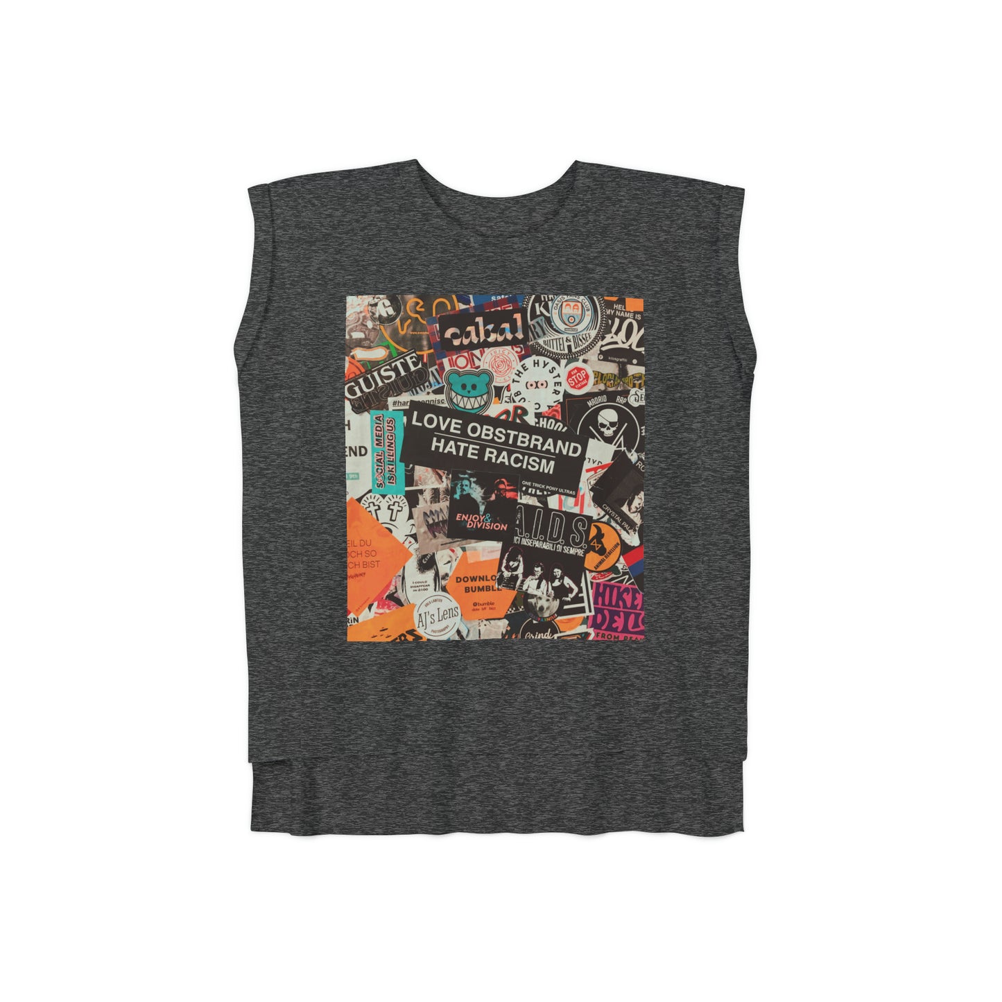 Relaxed Fit Muscle Tee (Front Print) - Ribooa