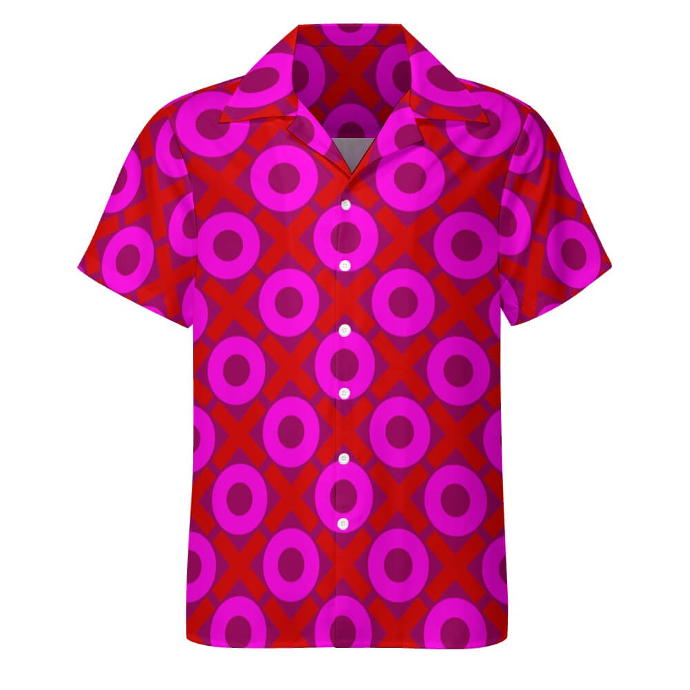 Red & Blue XO | Cuban Collar Shirt