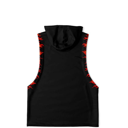 Sleeveless Hoodie For Men | Flames