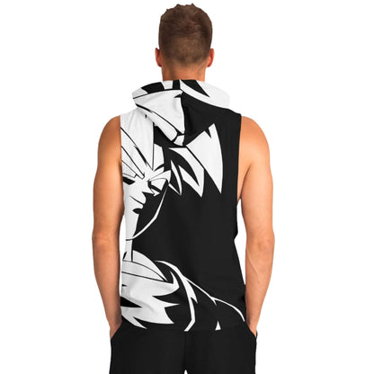 Dragon Ball Sleeveless Hoodie | Black & White Anime