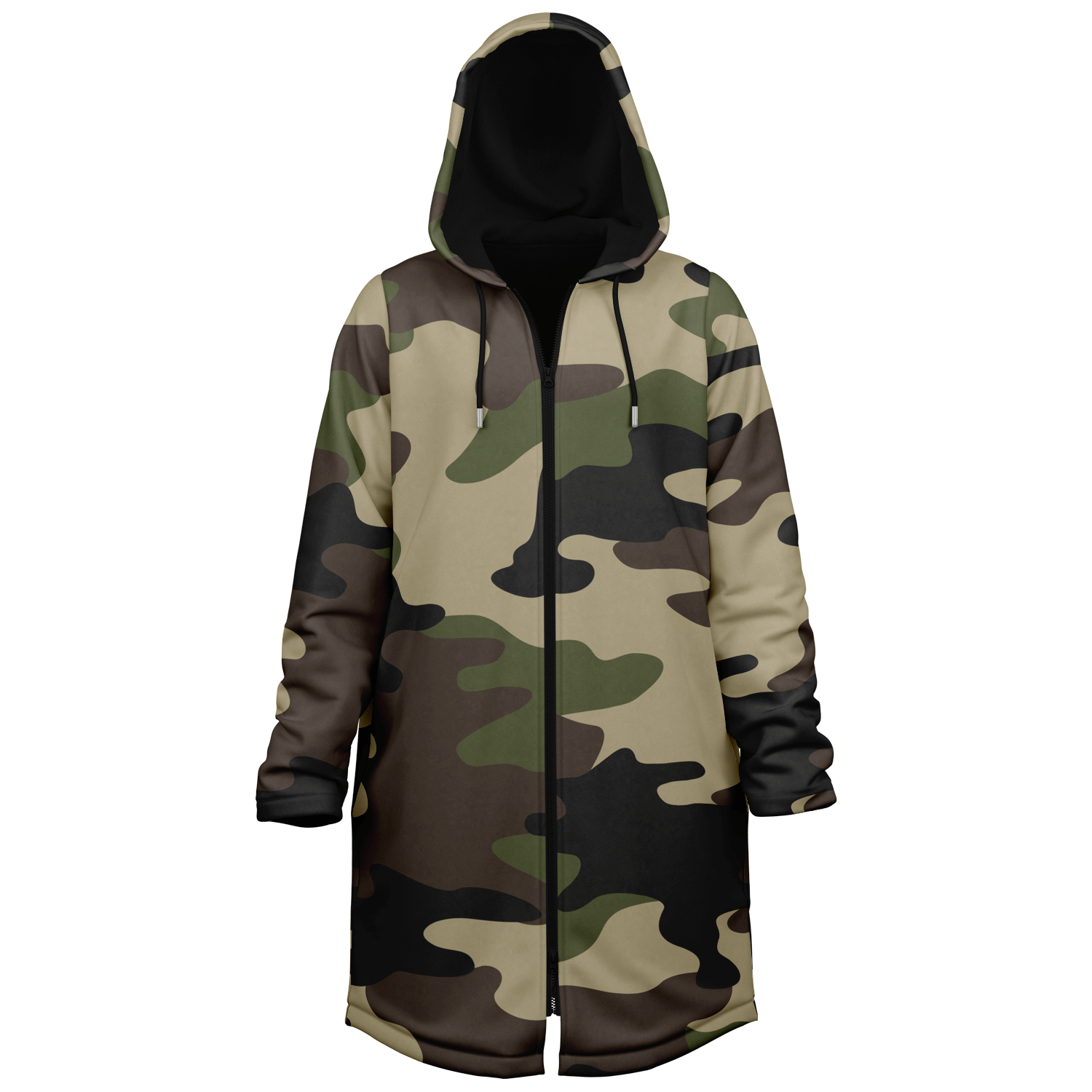 Classic Green Camo Cloak With a Zipper