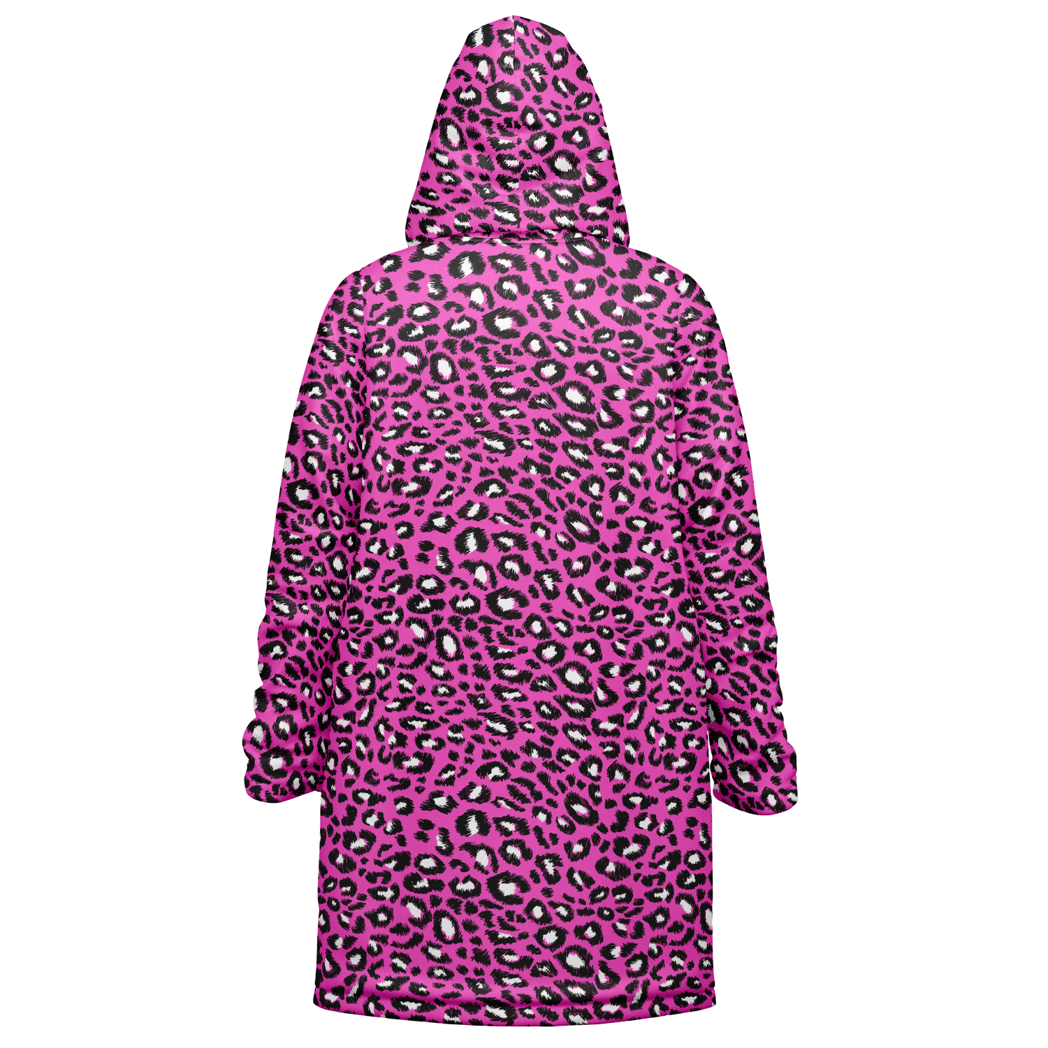 Pink Leopard Cloak With a Zipper