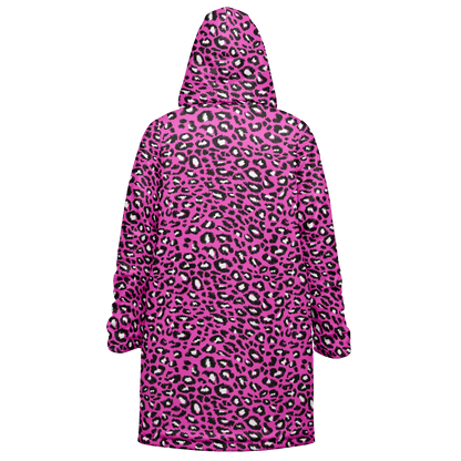 Pink Leopard Cloak With a Zipper