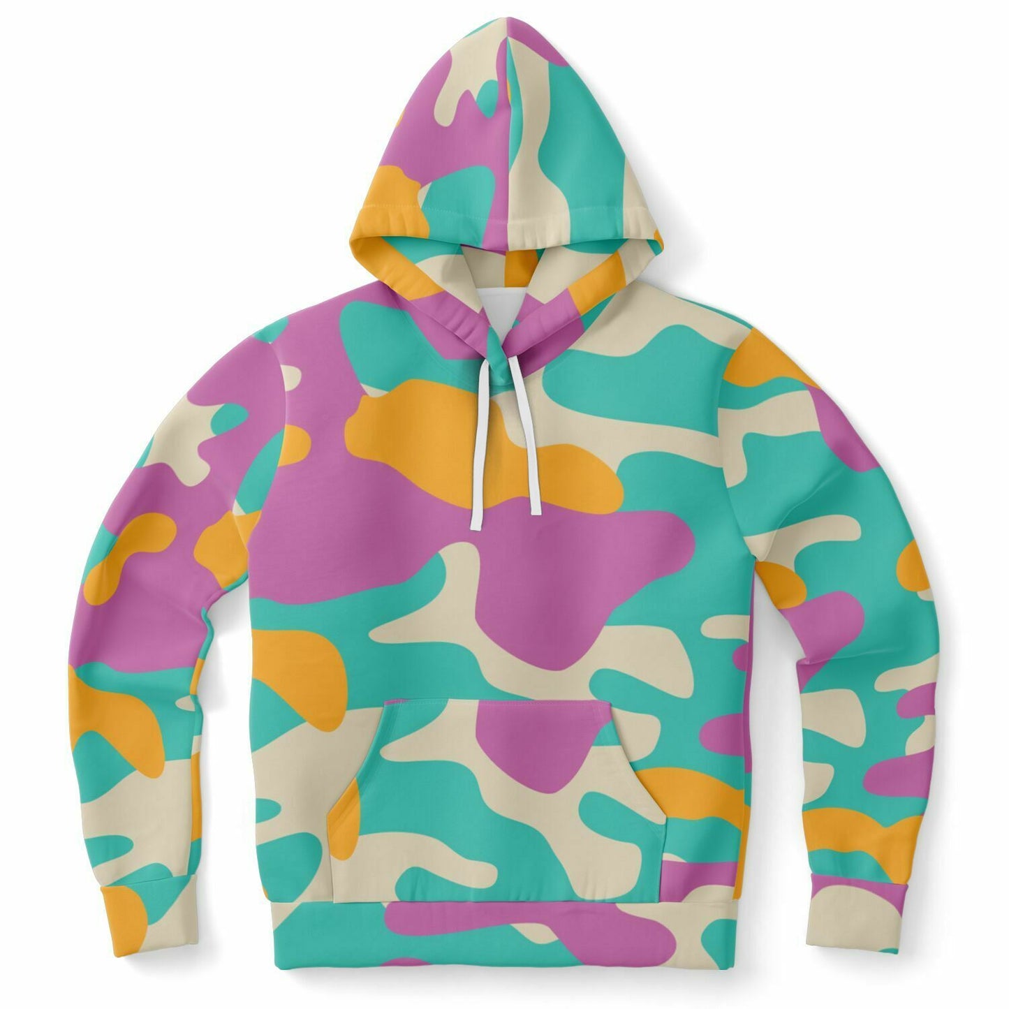 Yellow Orange & Deep Blush Camouflage Hoodie | Unisex