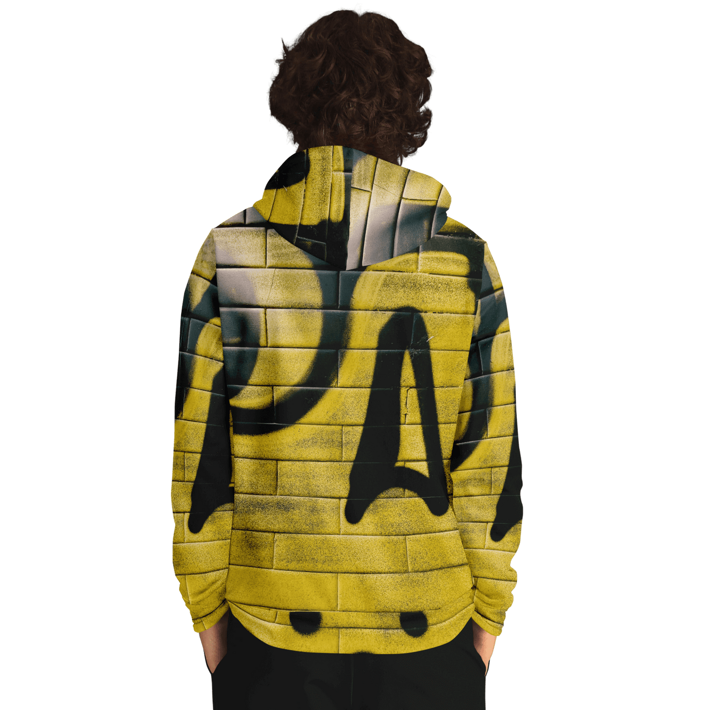 Streetwear Hoodie | Yellow & Black Skull Brick Wall