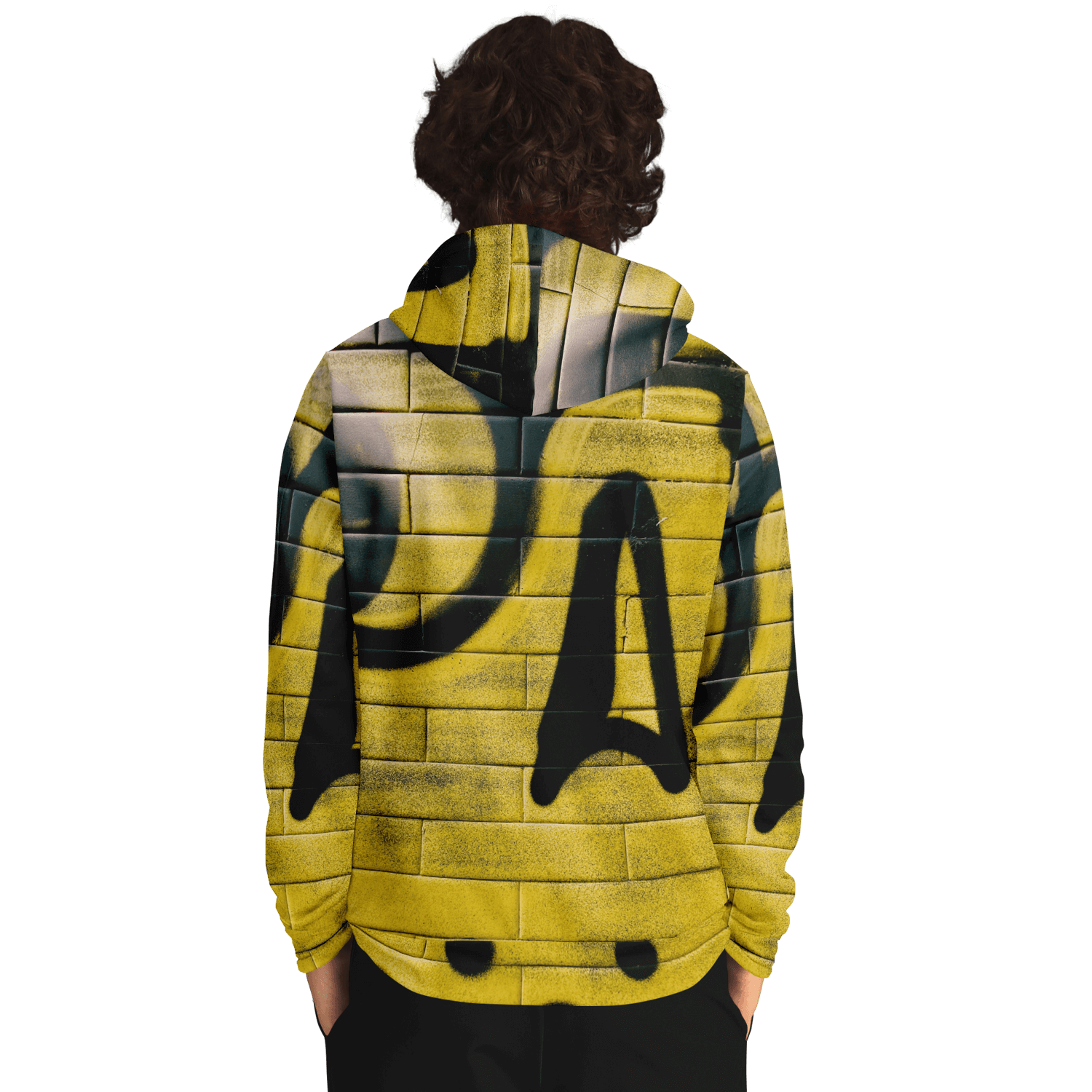 Streetwear Hoodie | Yellow & Black Skull Brick Wall