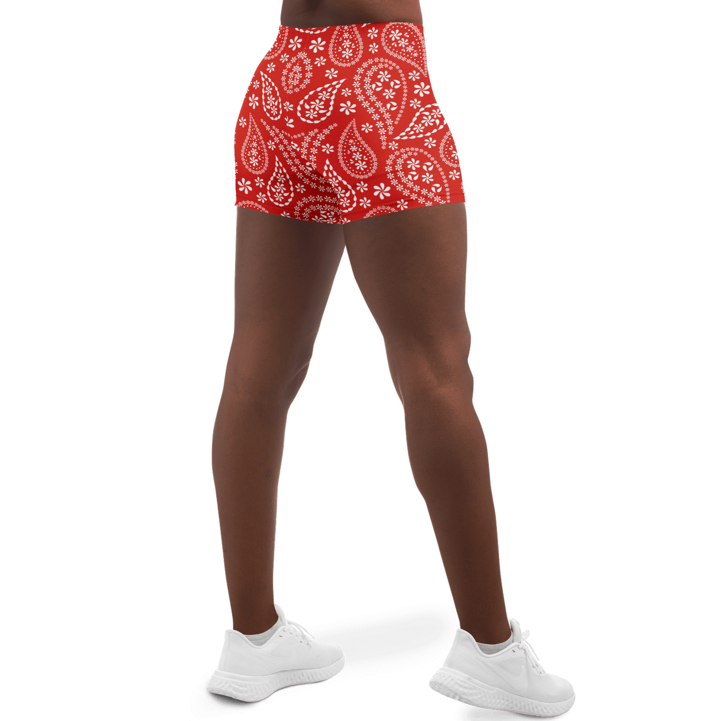 Red Bandana Legging Shorts | HD print