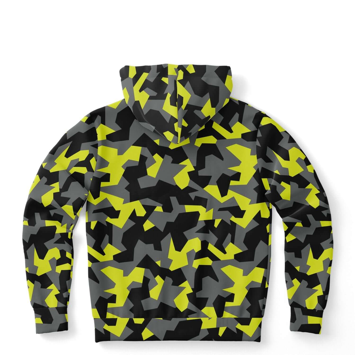 Geometric Camo Hoodie | Black & Yellow