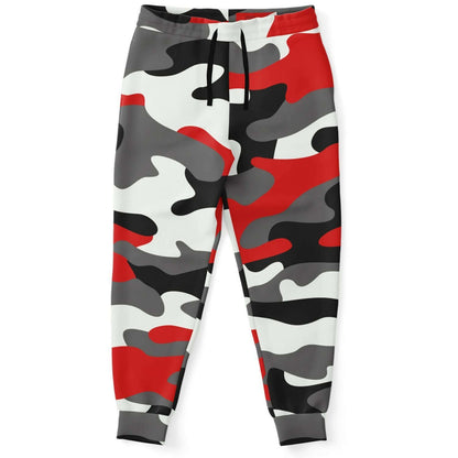 Camo Track Pants | Milano Red Black & White