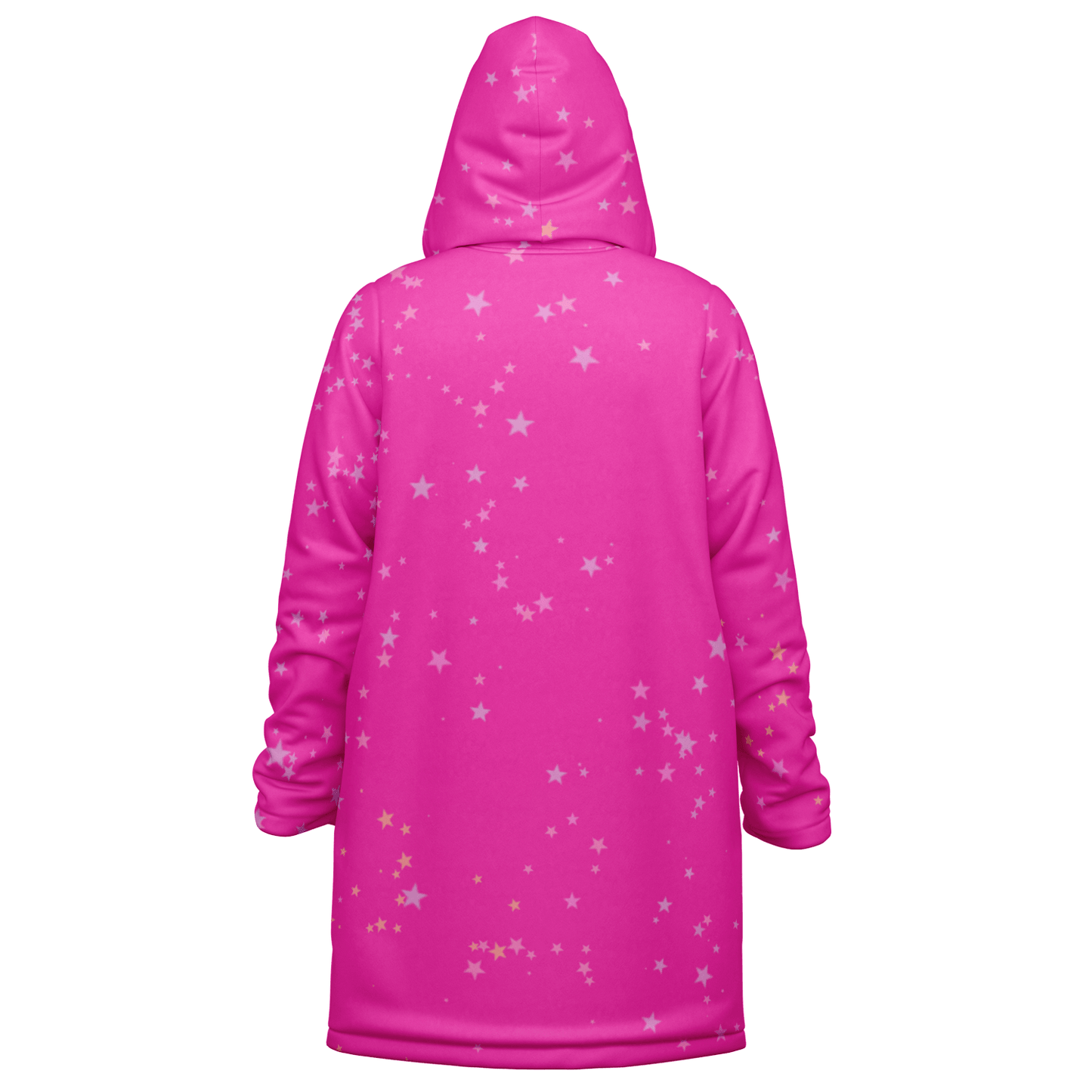 Funky Deep Pink Stars Zipper Cloak | Ribooa