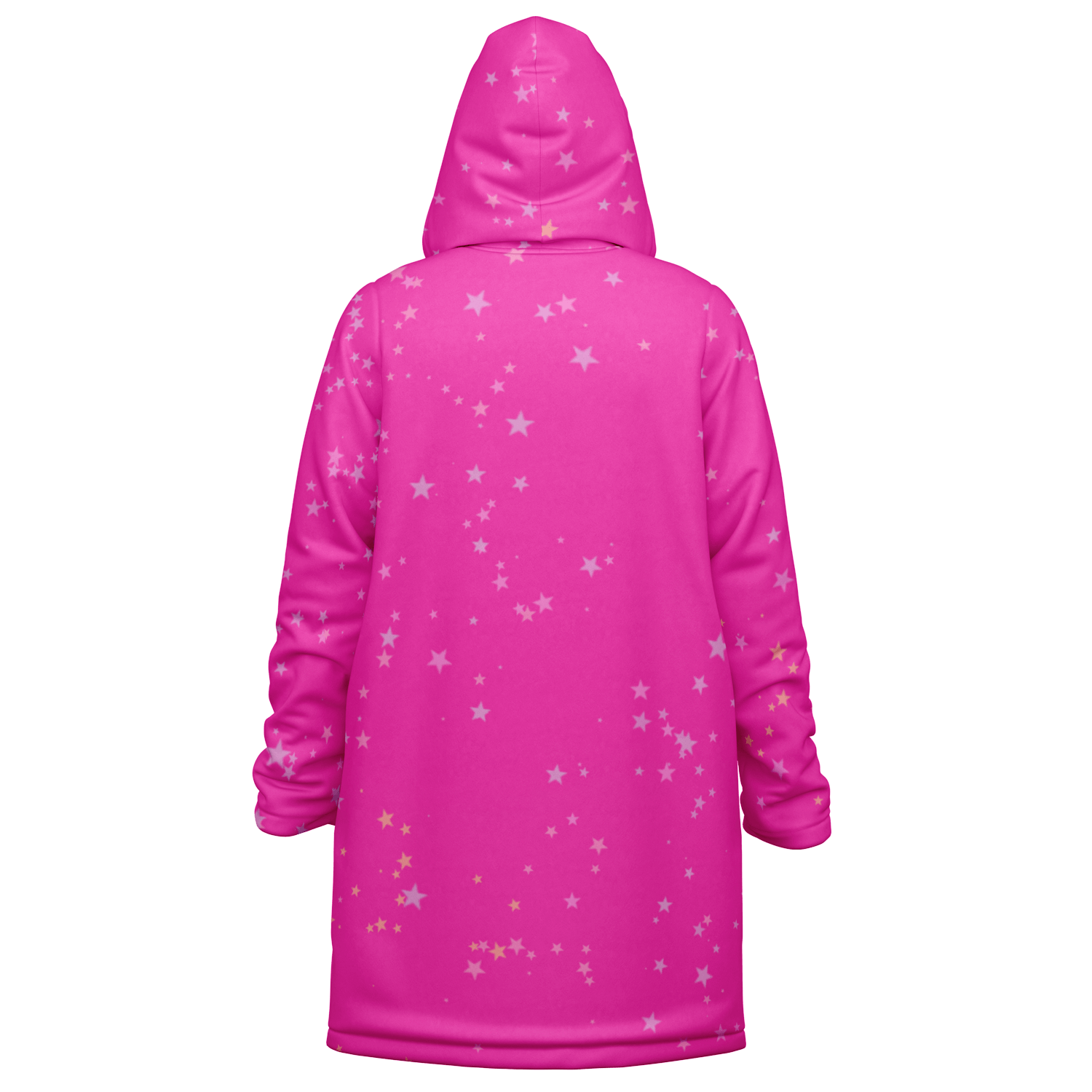 Funky Deep Pink Stars Zipper Cloak | Ribooa