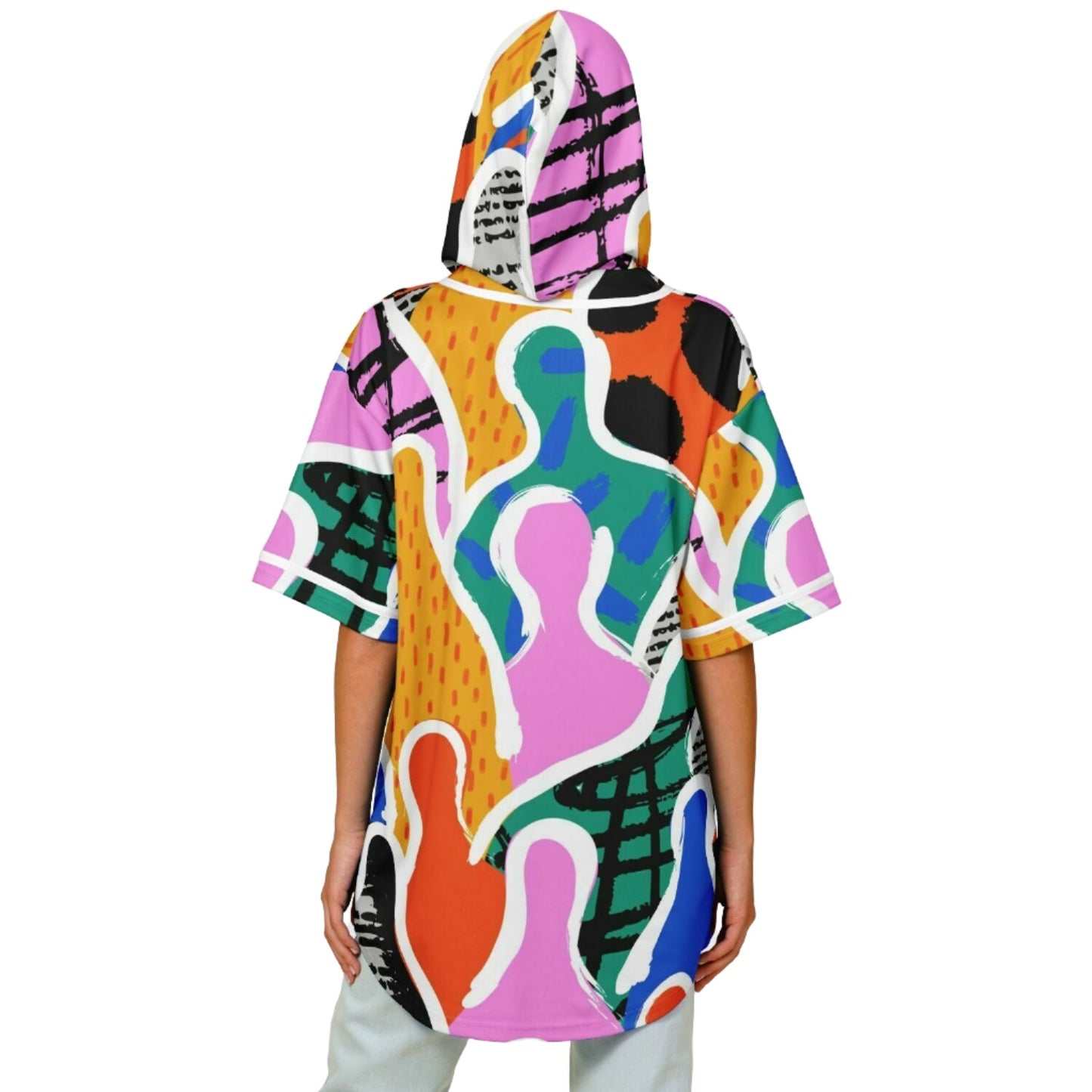 Hooded Baseball Jersey | HD Print | The Crowd