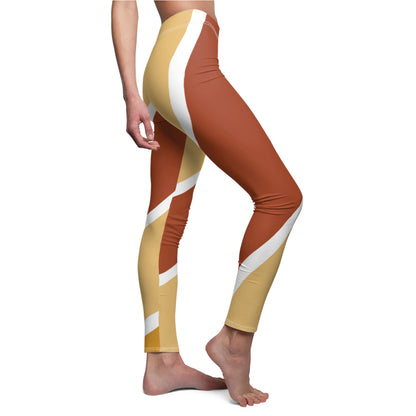 Casual Leggings | Asymmetric Stripes - Ribooa