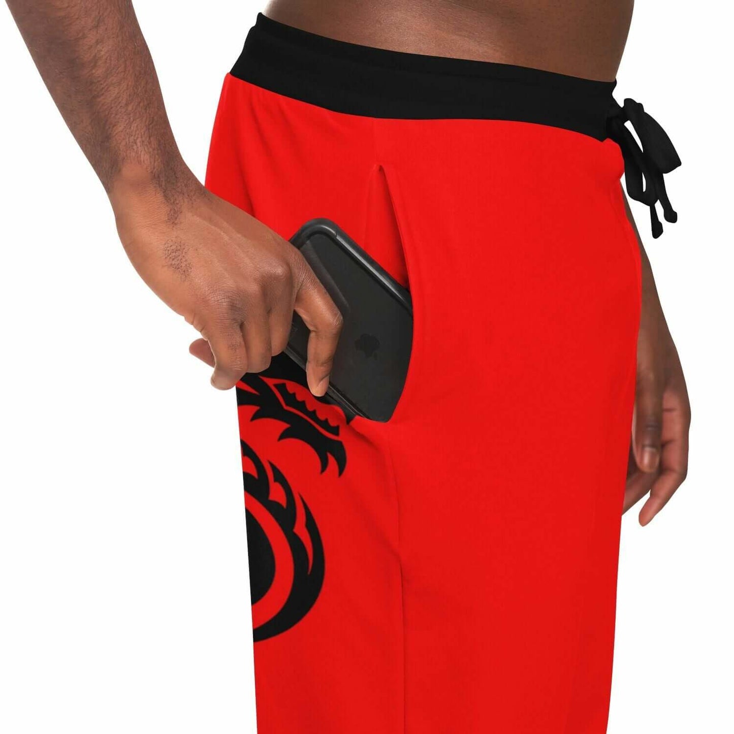 Black Dragon Head | Red Track Pants