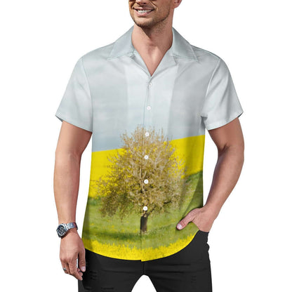 Cuban Collar Shirt | Summer Tree | Shipping Included - Ribooa