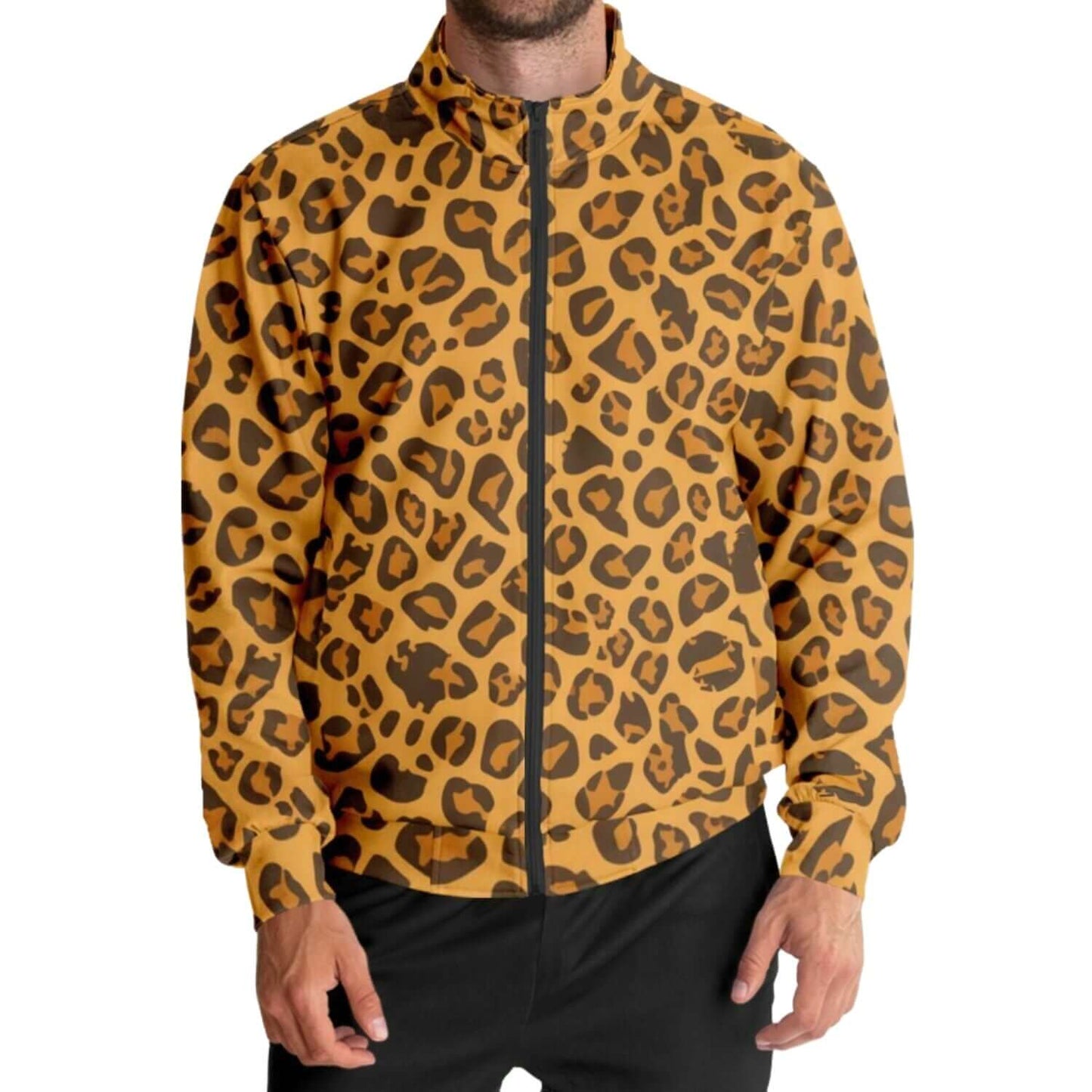 Leopard Track Jacket | Yellow Orange HD Print